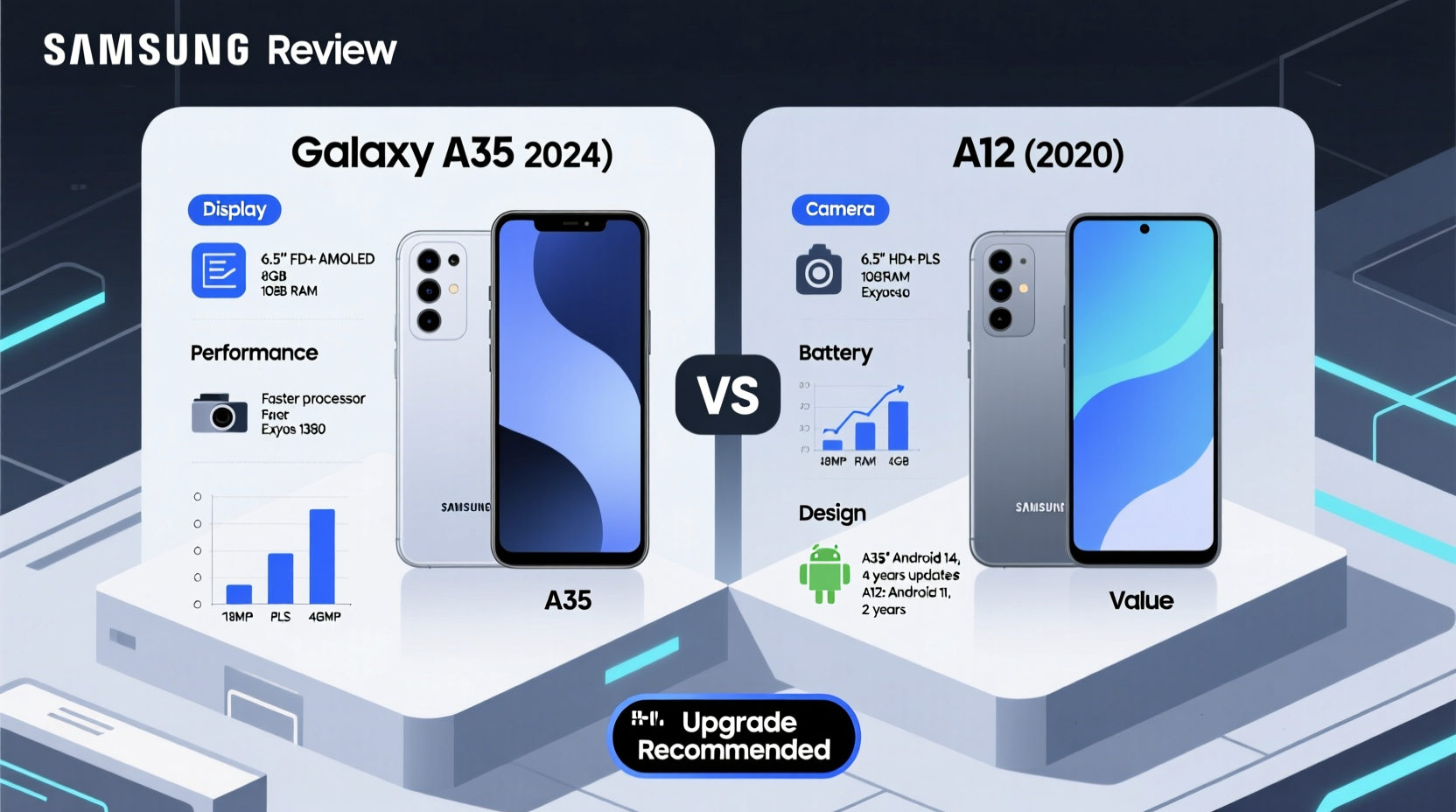 samsung a35 vs a12 is it worth upgrading or is the a12 still good