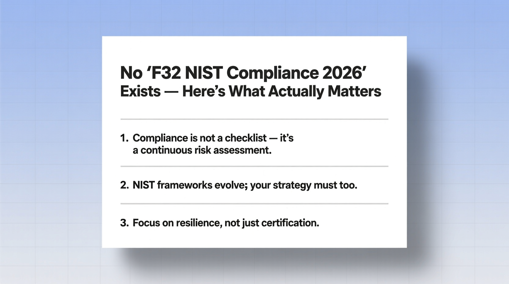 f32 nist compliance 2026