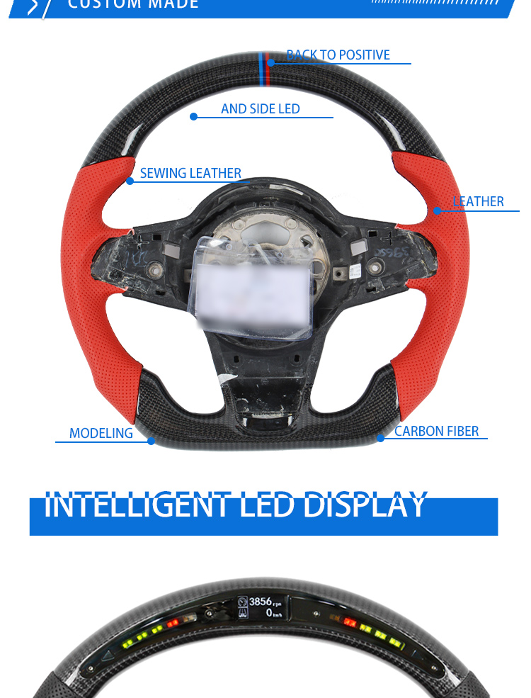 Fit for BMW E89 Z4 Custom Alcanta-r led carbon fiber LED steering wheel racing wheel convertible