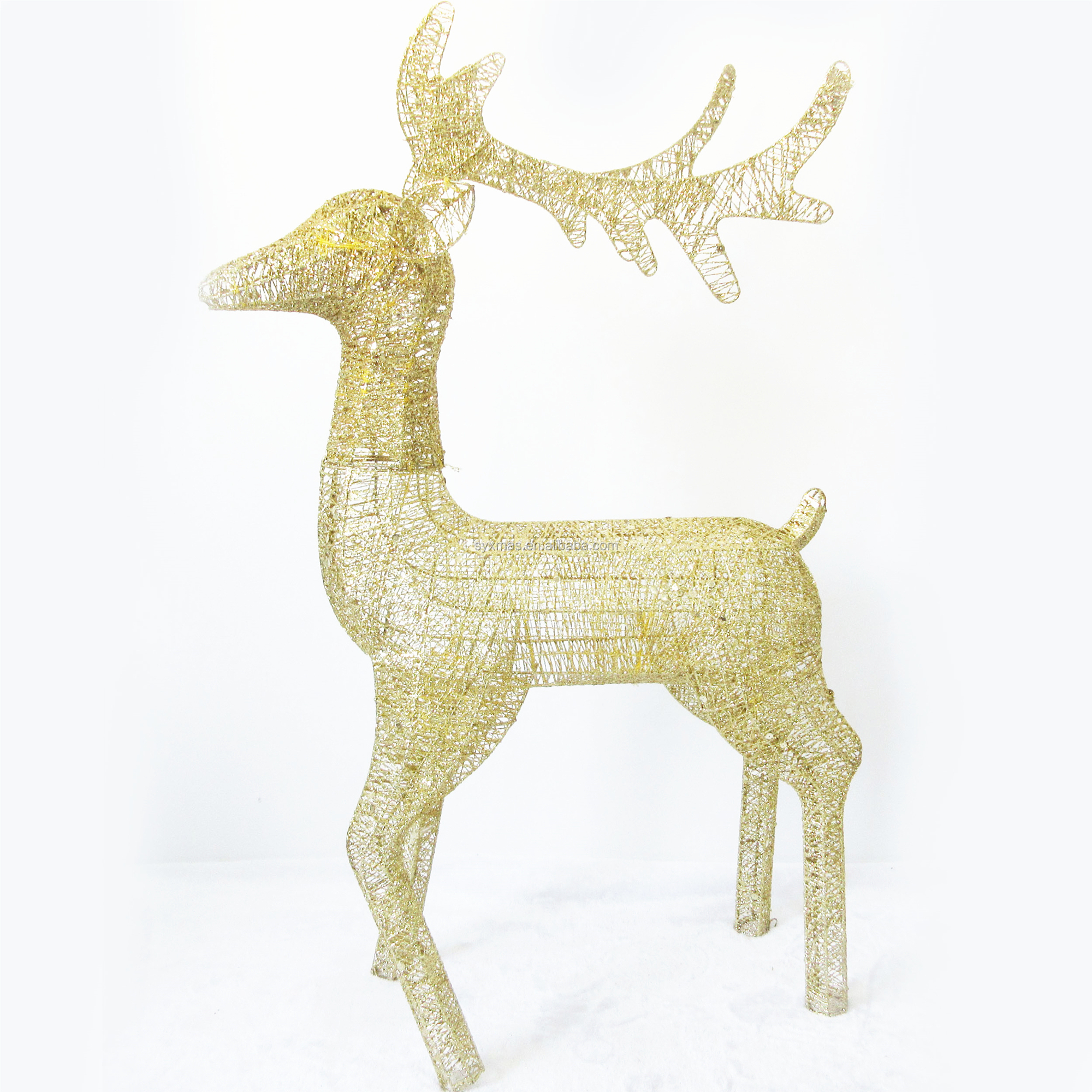 1meter gold sika deer shape iron shape for decoration