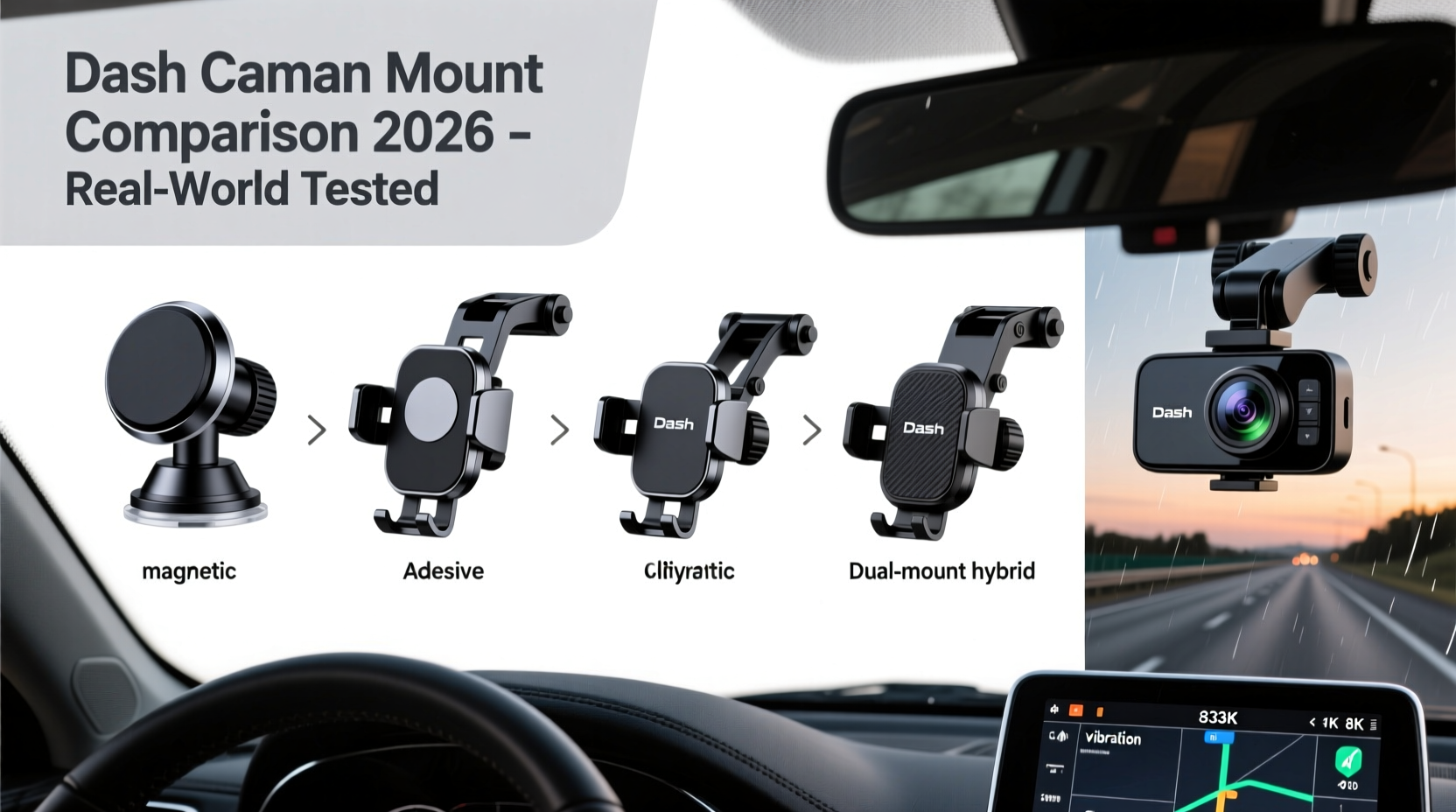 dash cam mount comparison 2026