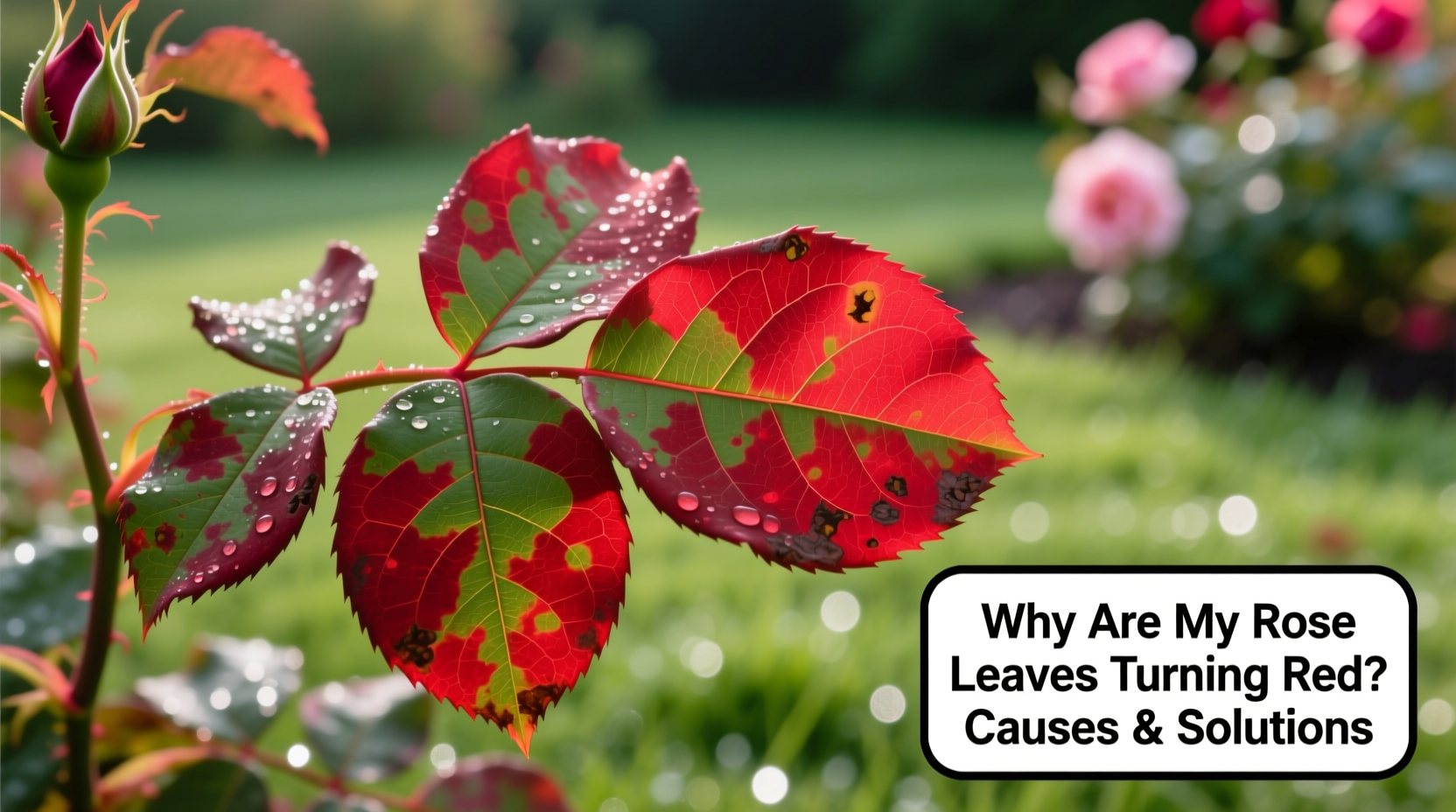 why are my rose leaves turning red causes solutions