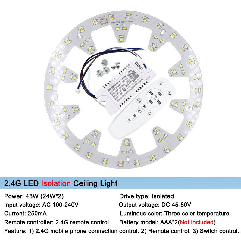 Intelligente 2,4-G-Ersatzlichtquellenoberfläche für die Fernbedienung von Kronleuchter-Decken-LED-Downlight-Deckenlicht-Controller
