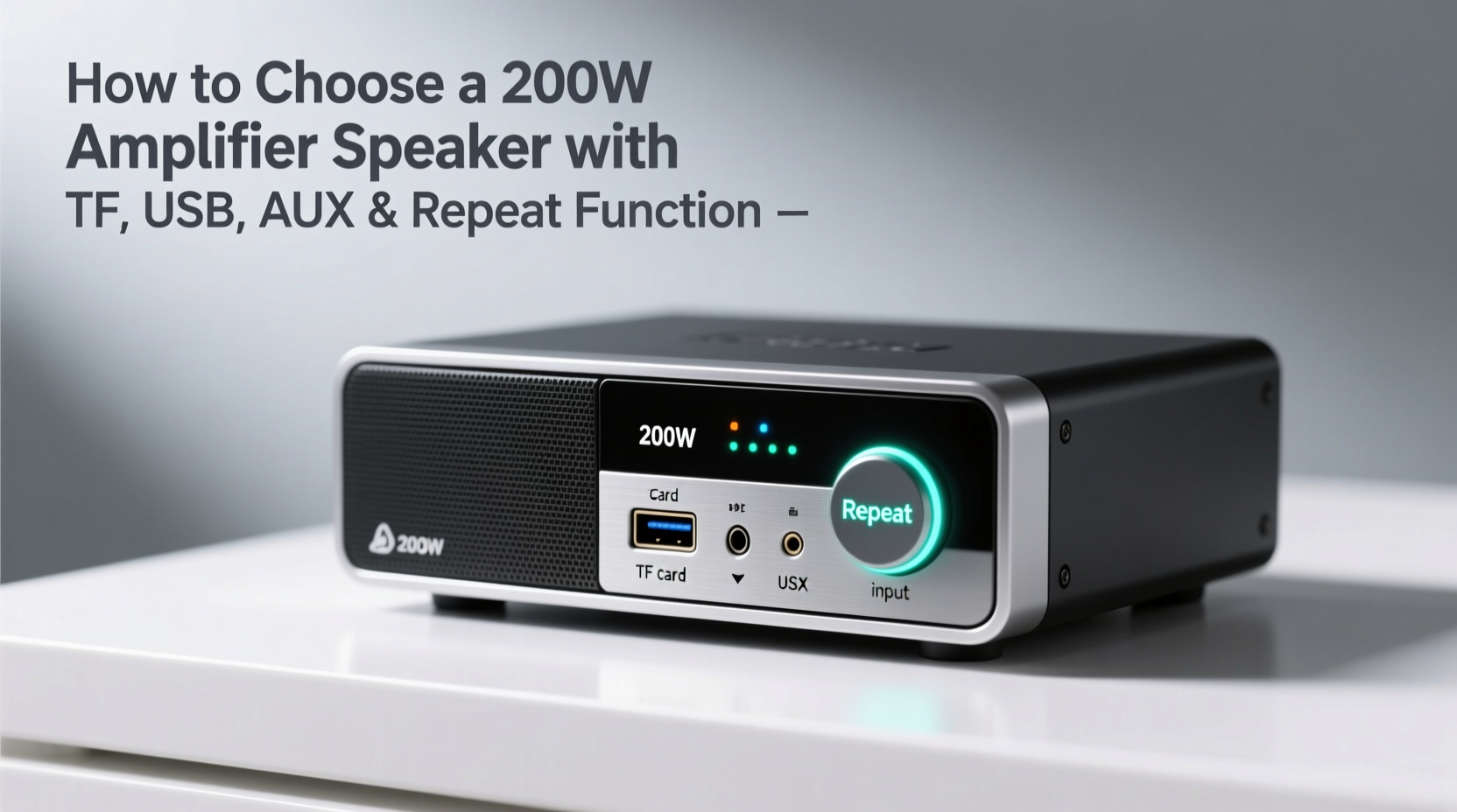 200w amplifier speaker support tf usb aux repeat