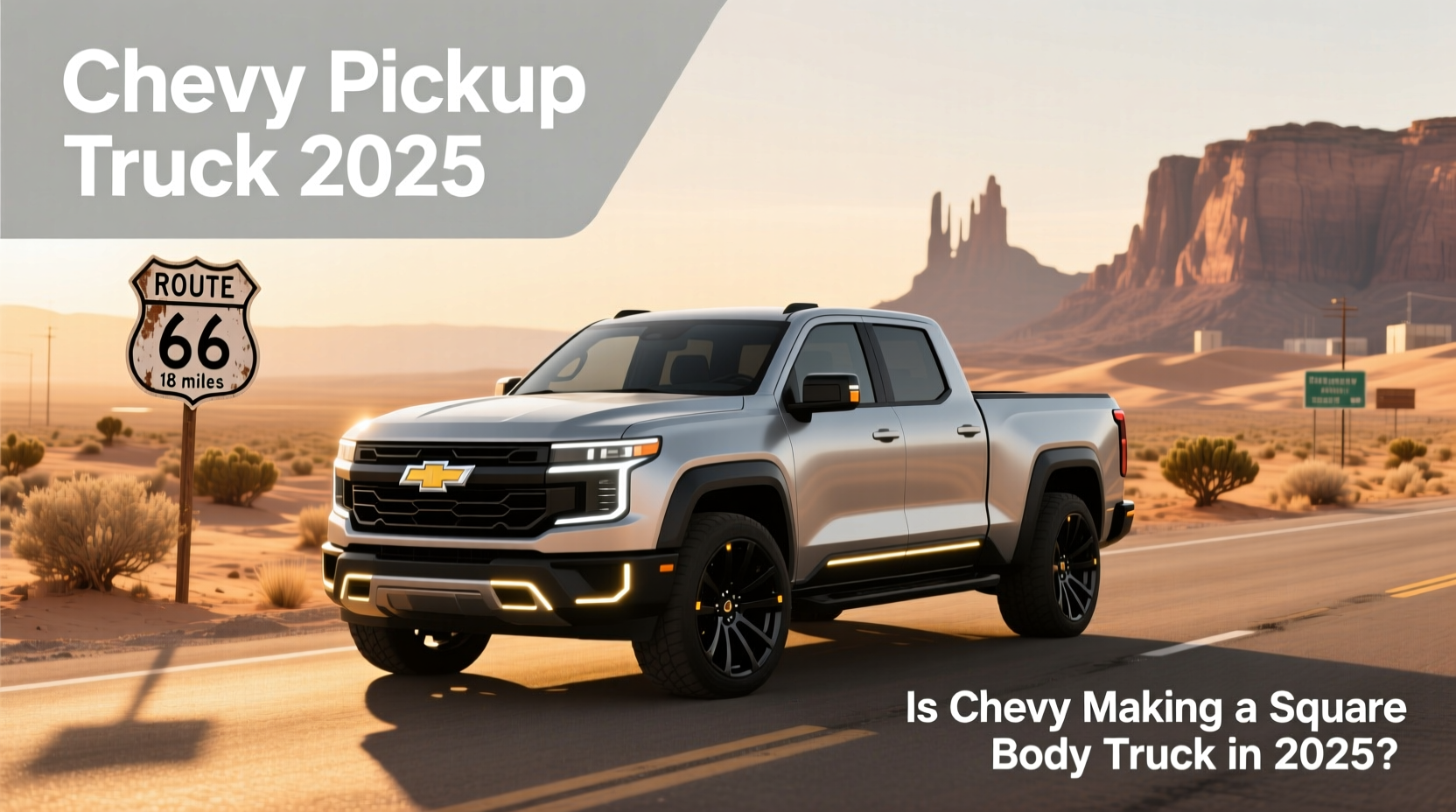 Chevy Silverado 2025 concept with retro-inspired square body styling