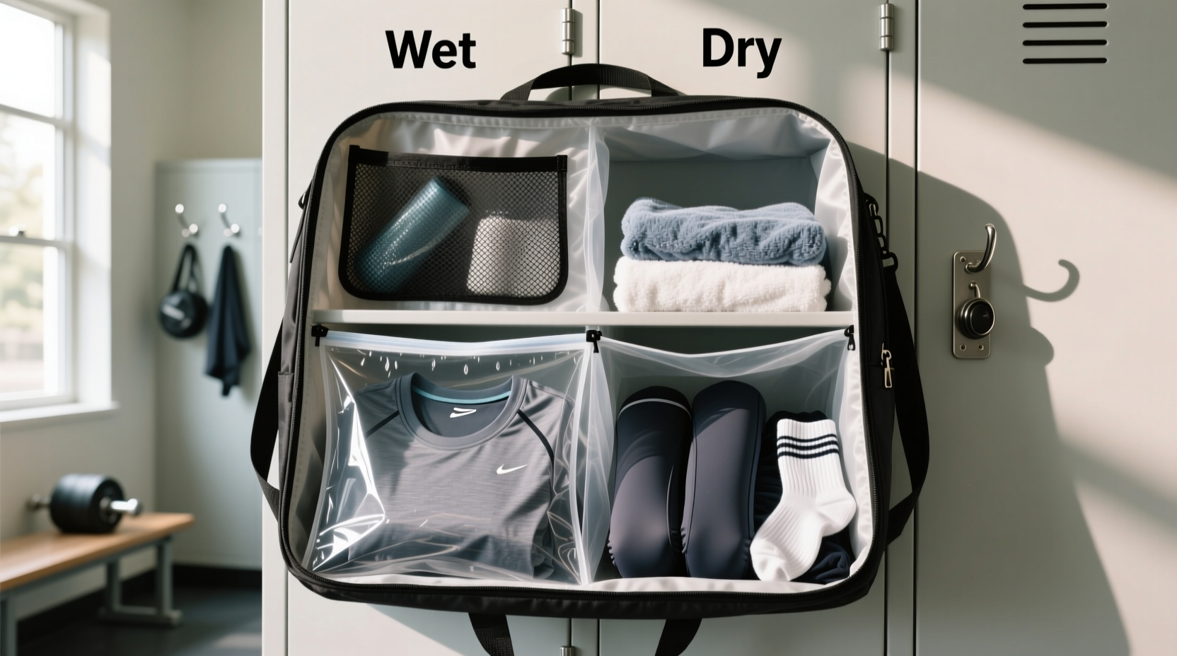 smart strategies to keep wet and dry clothes separate in your gym bag