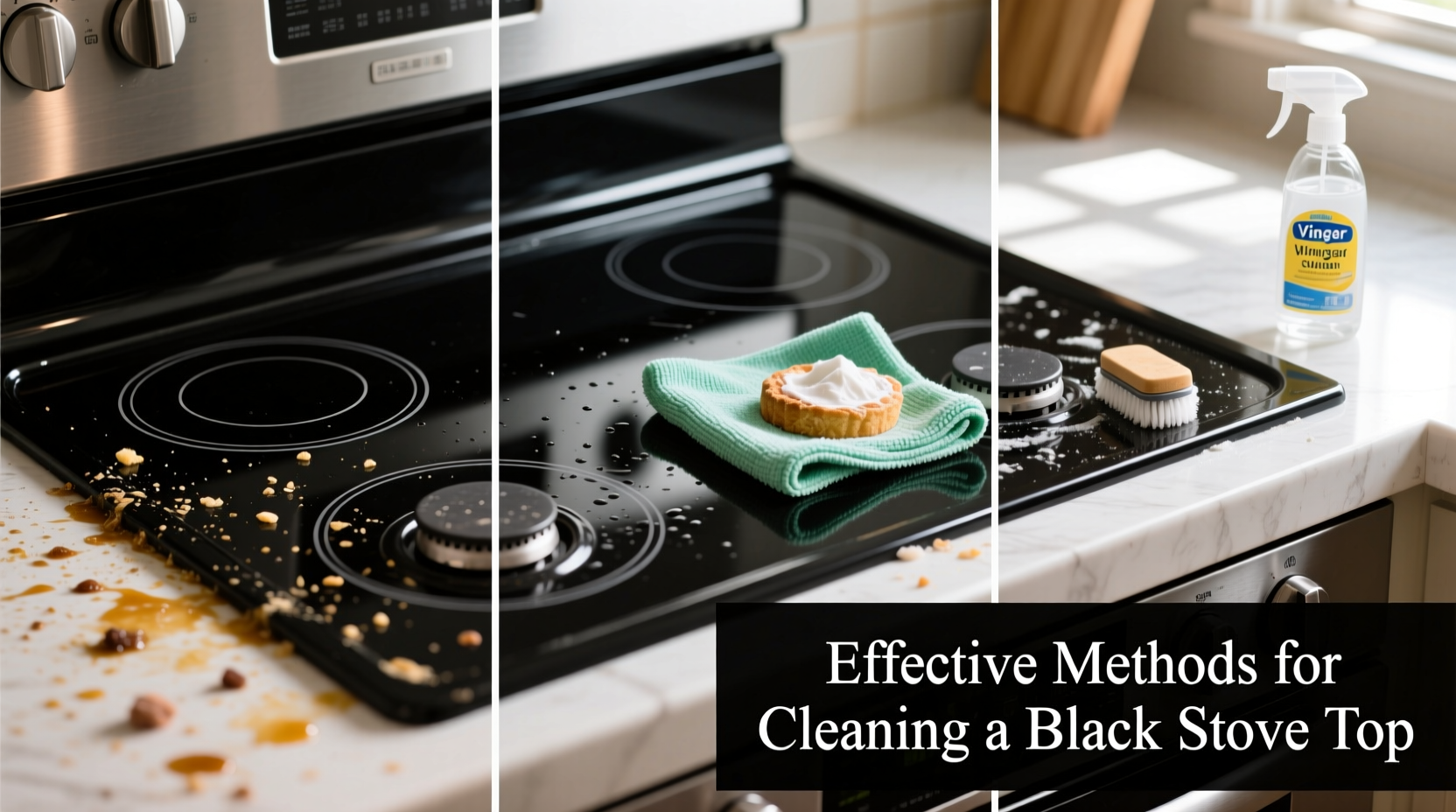 effective methods for the best way to clean a black stove top