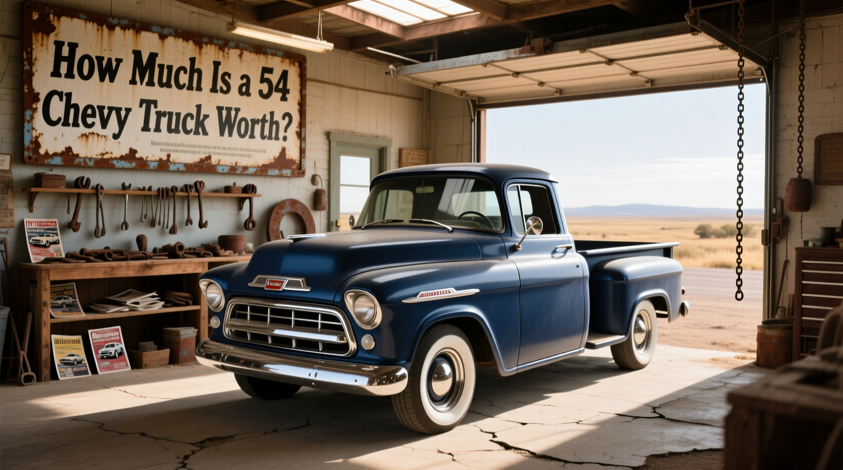 1954 Chevrolet 3100 5-window pickup truck parked outdoors