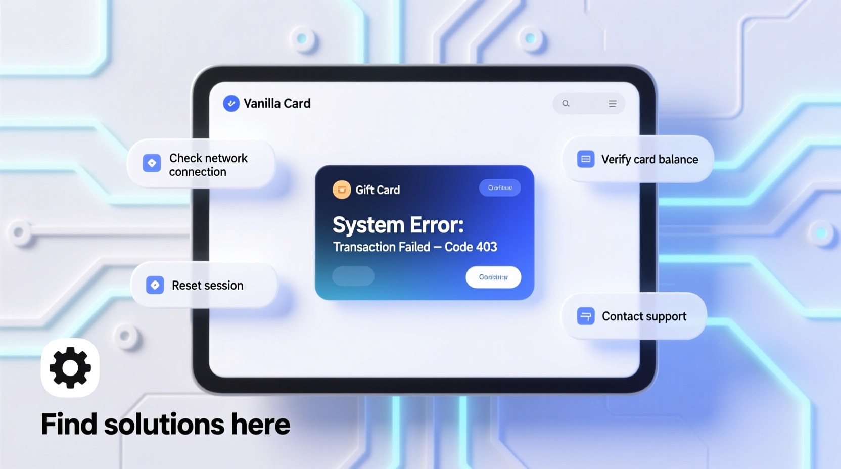 vanilla gift card system error find solutions here