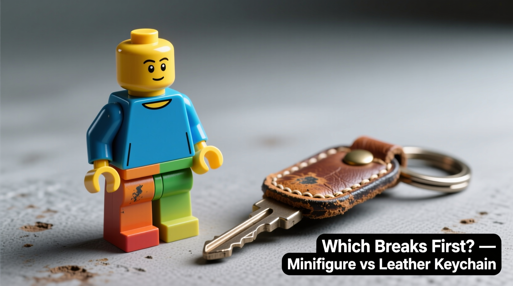 3d minifigure vs leather keychain which one is less likely to break