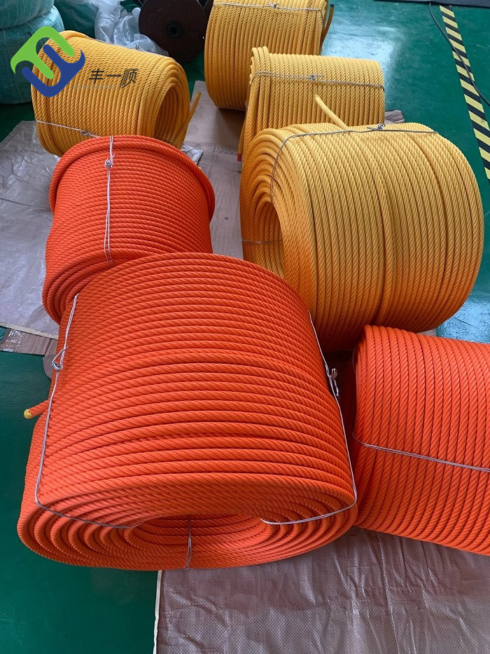 PP 6 Strand Playground Combination Rope Outdoor Abrasion Resistant 16mm