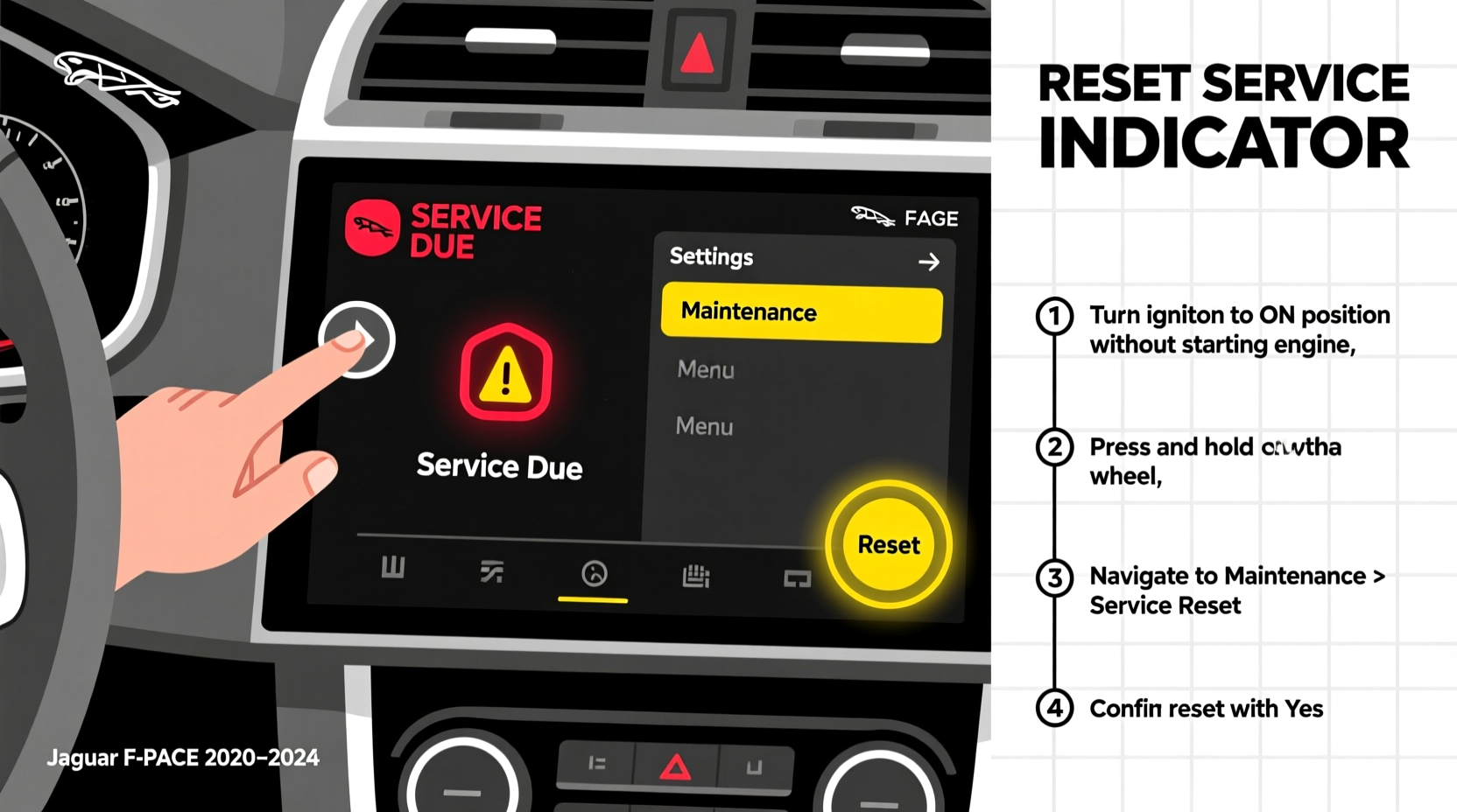 How to Reset Jaguar F-PACE Service Due Indicator