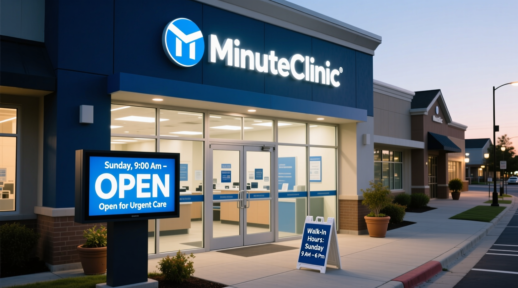 is the minute clinic open on sunday