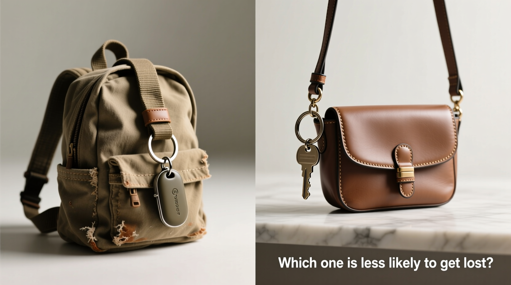 backpack keychain vs handbag keychain which one is less likely to get lost