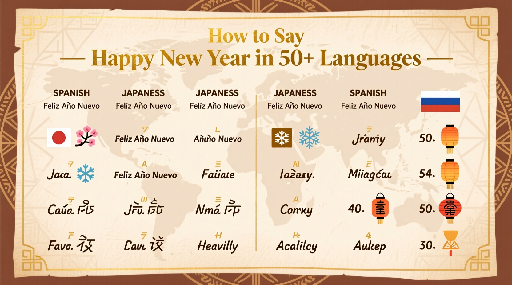 How to Say Happy New Year in 50+ Languages