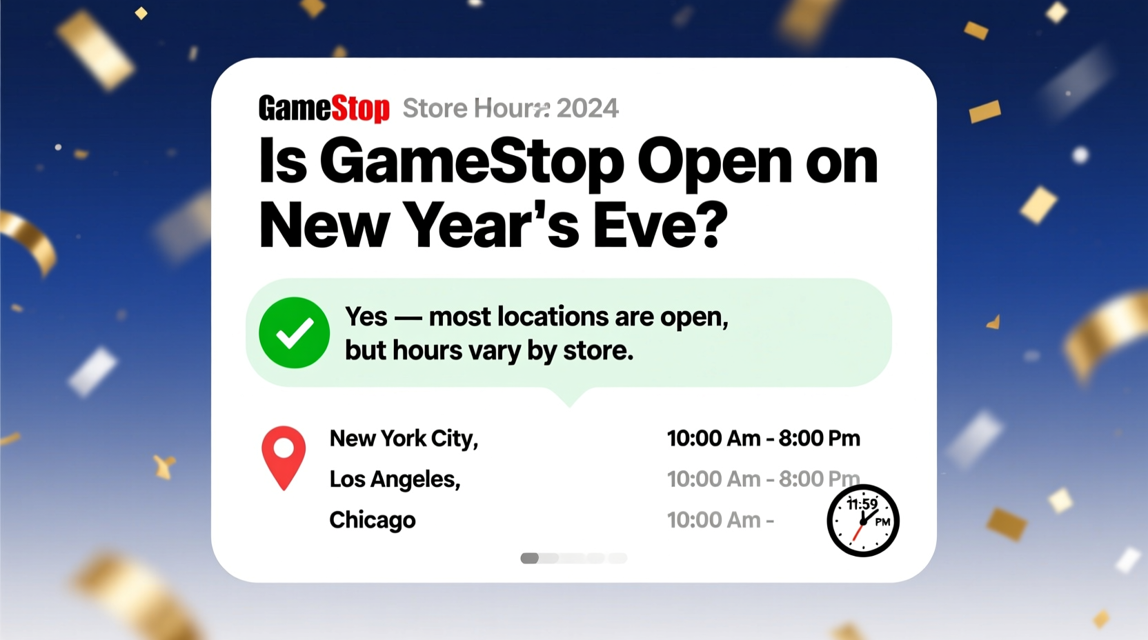 is gamestop open on new years eve