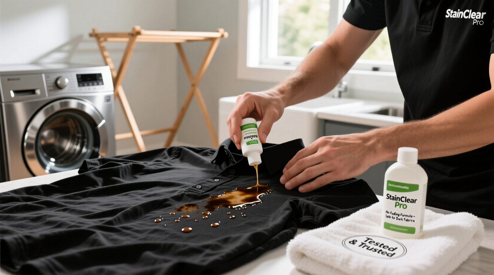 proven techniques to remove tough stains from black clothes without fading