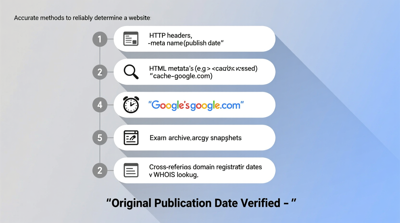 proven methods to accurately discover a websites original publication date