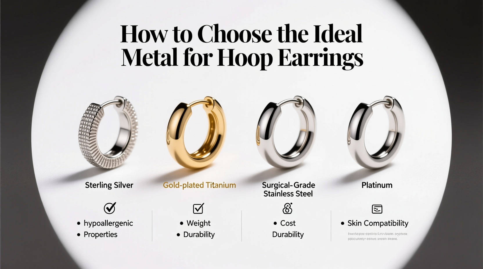 how to choose the ideal metal for hoop earrings a practical guide for comfort and style