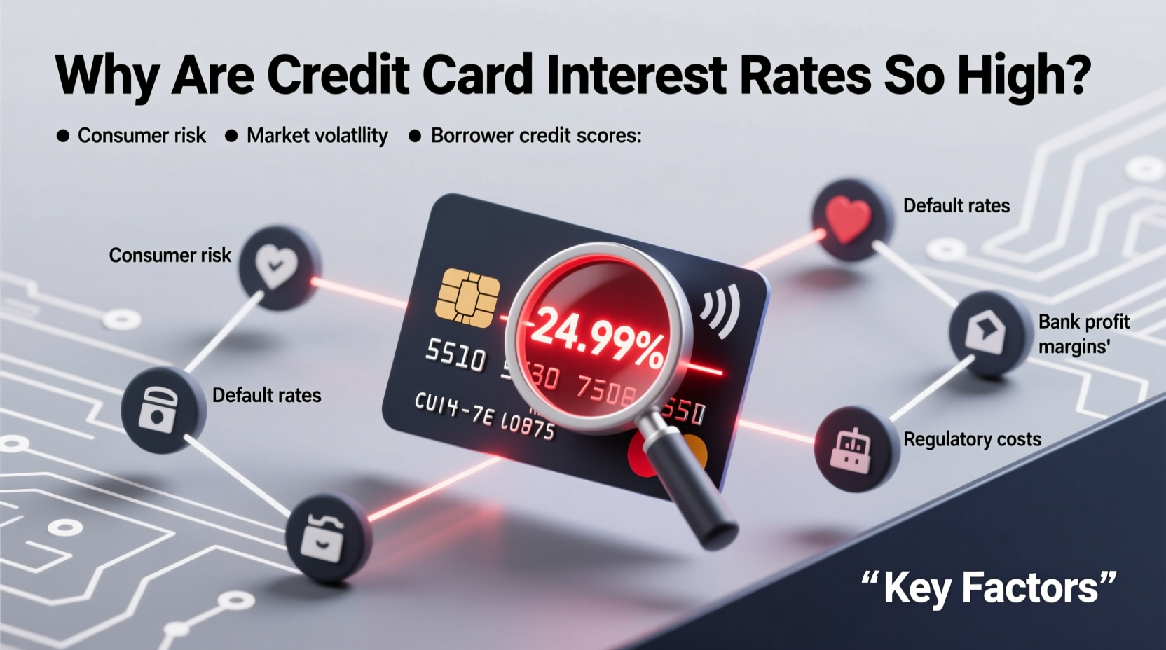 why are credit card interest rates so high key factors