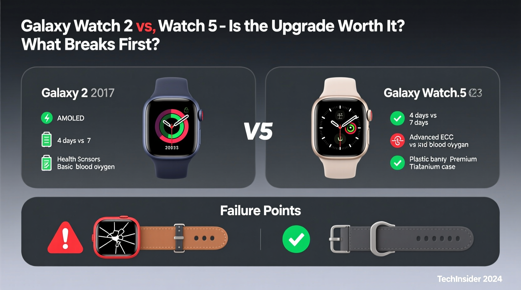 is upgrading from galaxy watch 2 to watch 5 worth it what breaks first
