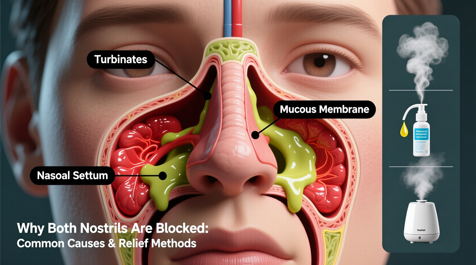 clogged nostrils why both are blocked how to clear them