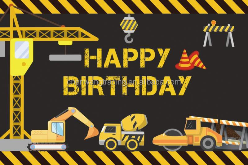 Construction Tools Birthday Backdrop - 7x5ft Vinyl Photo Booth Background For Boys Party