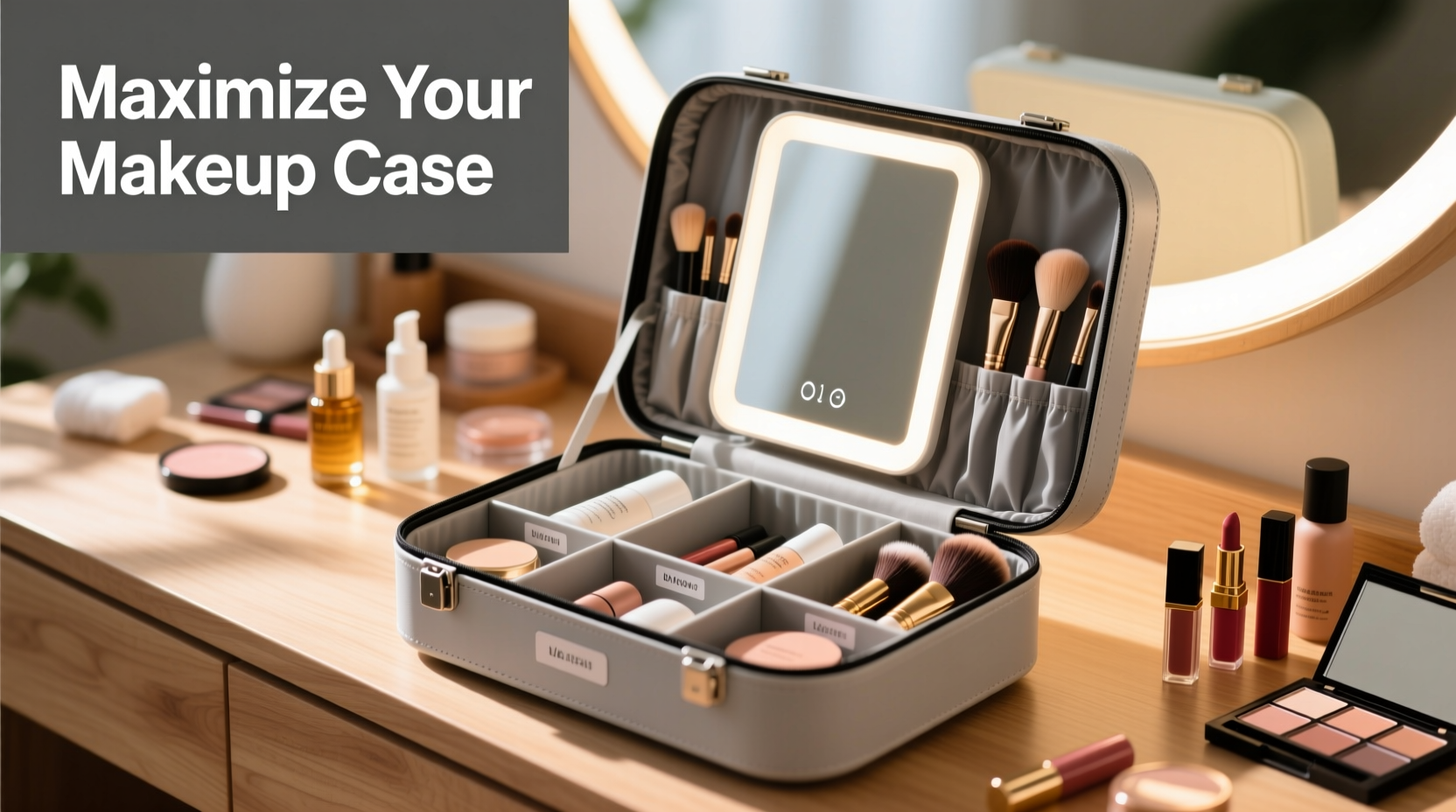 maximizing your makeup case with mirror practical tips for organized and efficient beauty routines