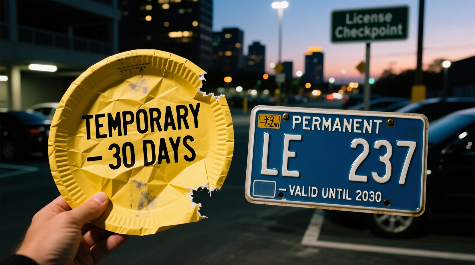 temporary vs permanent license plate whats the catch with paper plates