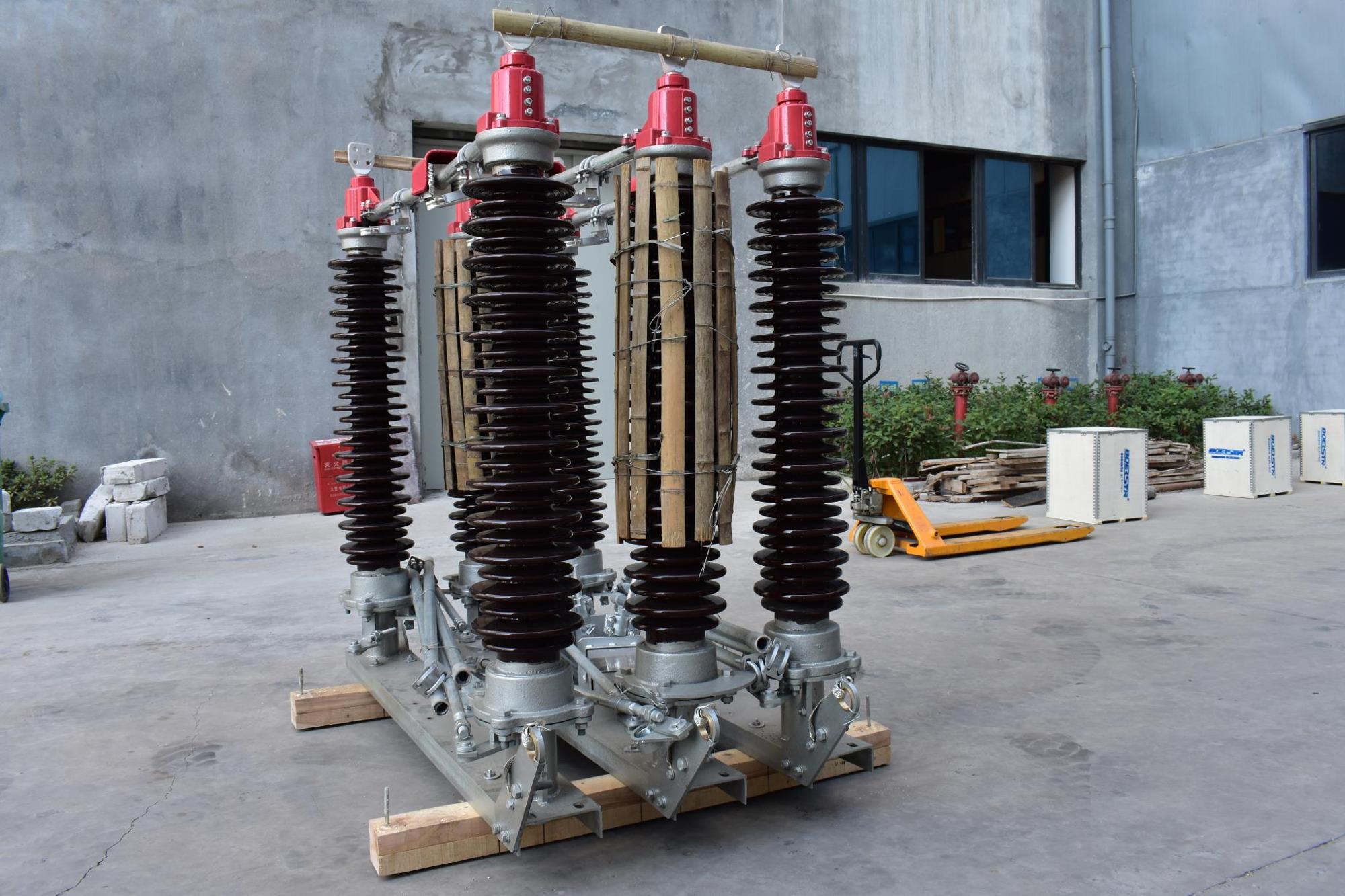 户外高压高压三相电气操作式隔离开关 gw4 110kv 126kv 145kv 1250a
