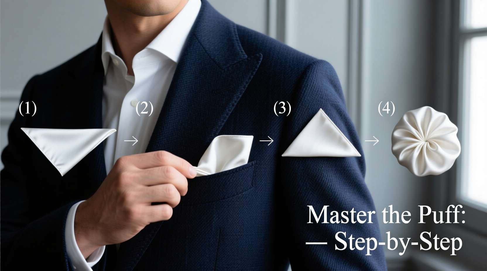 mastering the puff pocket square fold step by step tips for a sharp effortless look