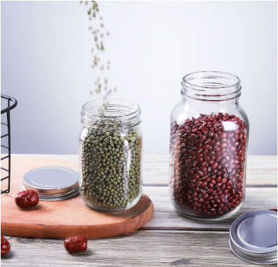 round shape honey glass jam jar food storage preserve honey glass jar Glass storage Jar