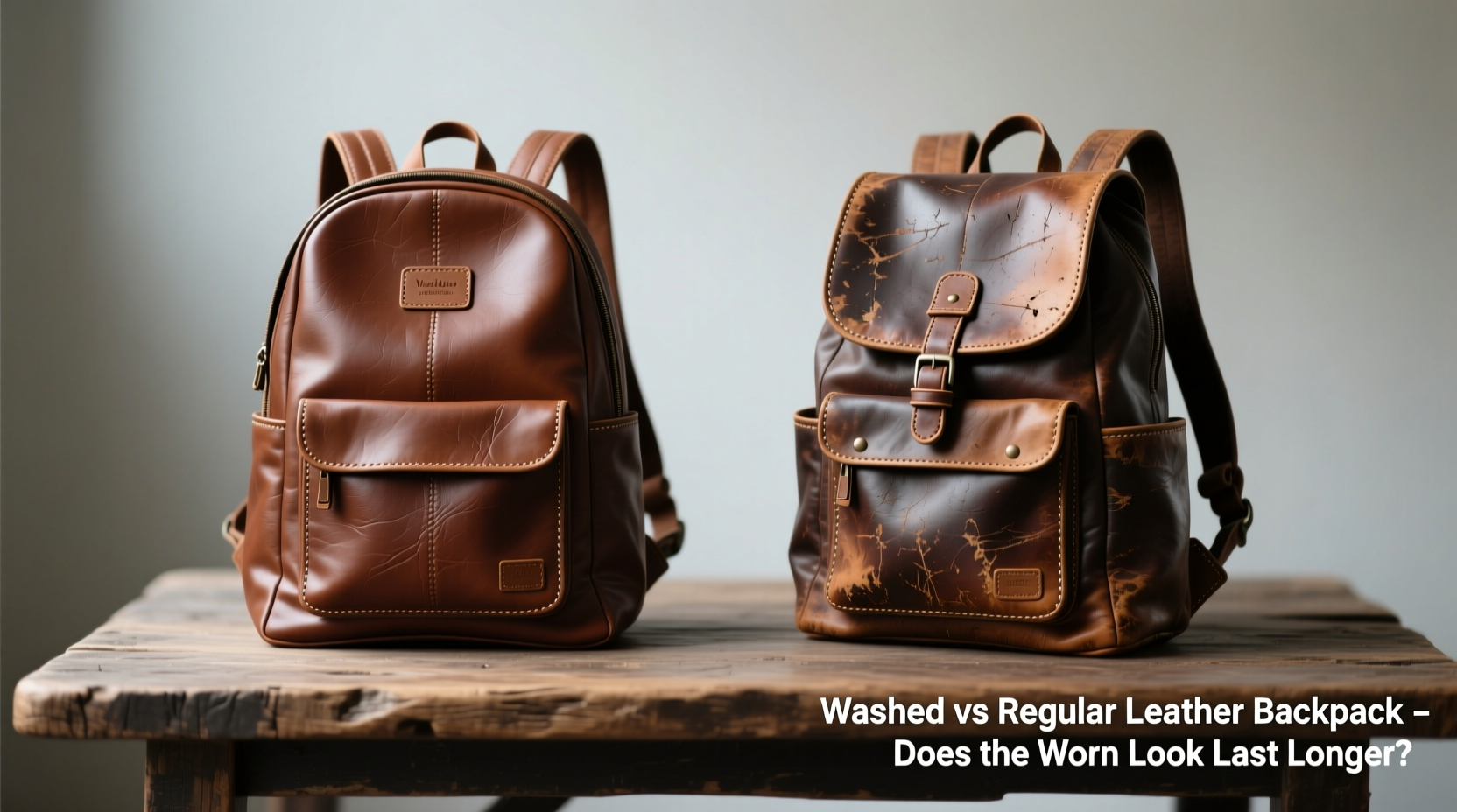 washed vs regular leather backpack does the worn look last longer