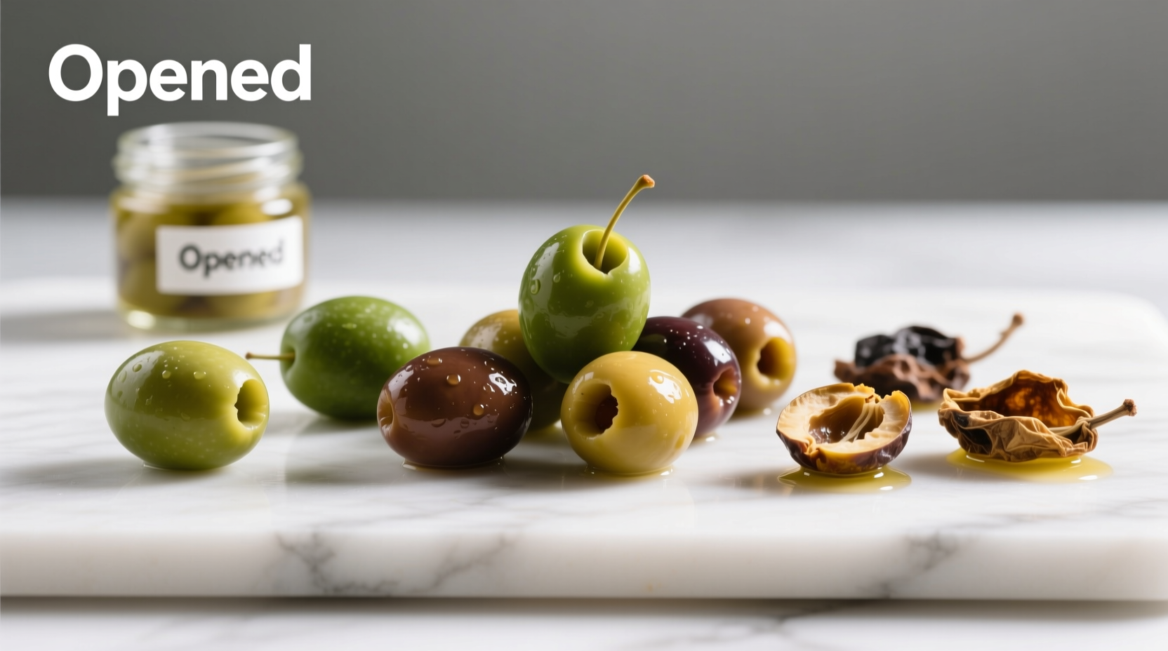 how long opened olives last
