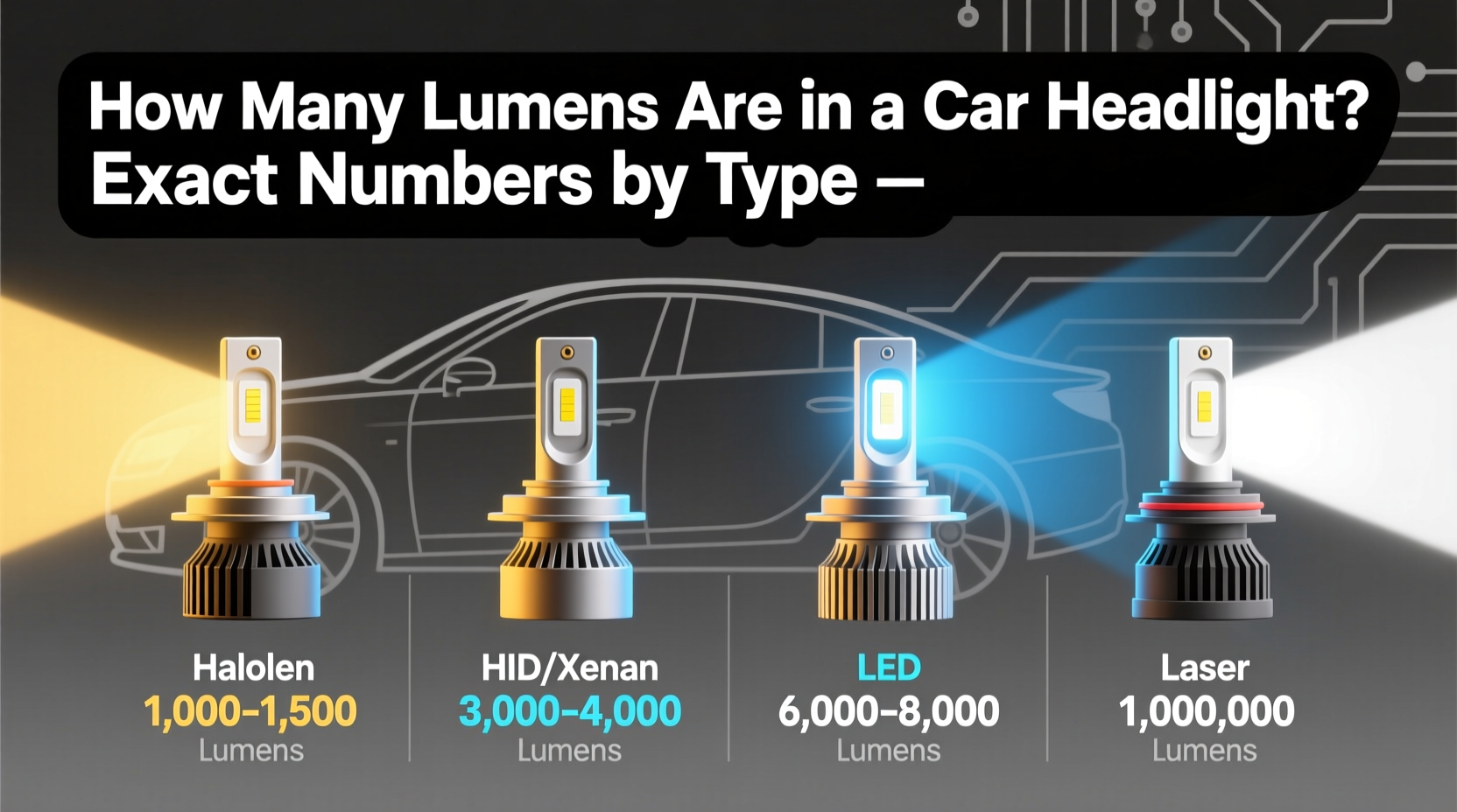 how many lumens are in a car headlight