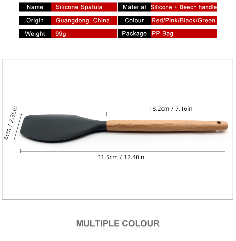 Silicone Spatula Non-Stick Rubber Spatula Heat Resistant Baking Butter Cake Spatulas Kitchen Scrapers Baking Mixing Tools