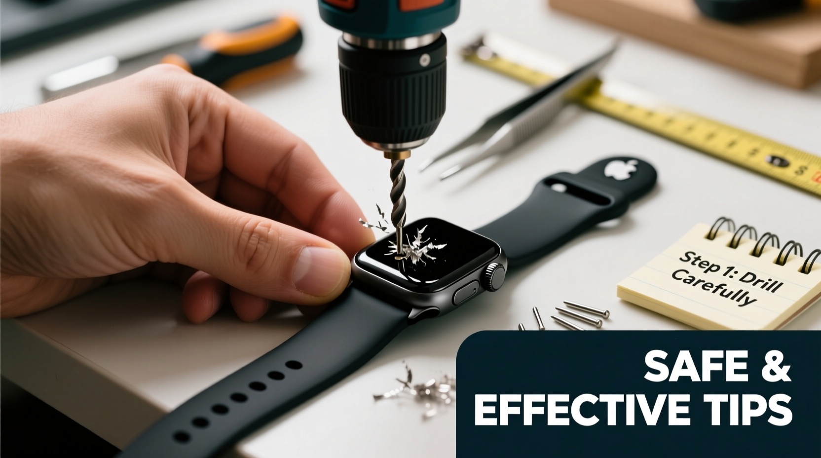 safe and effective tips for customizing your apple watch band with a drill
