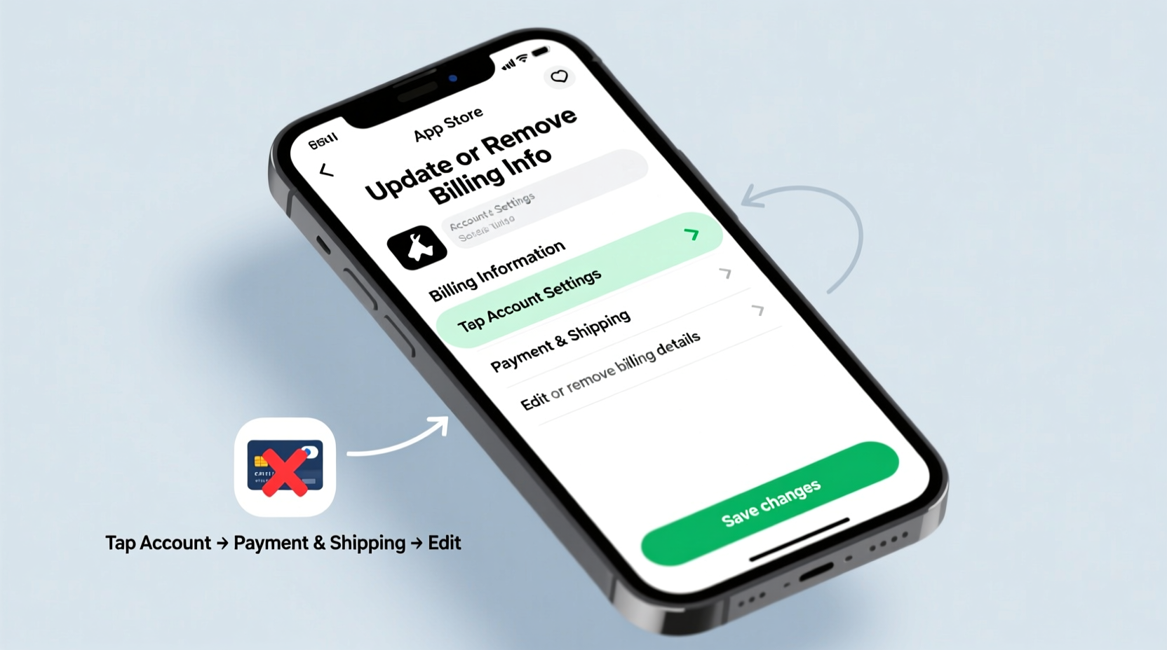 how to easily remove or update billing information from your app store account