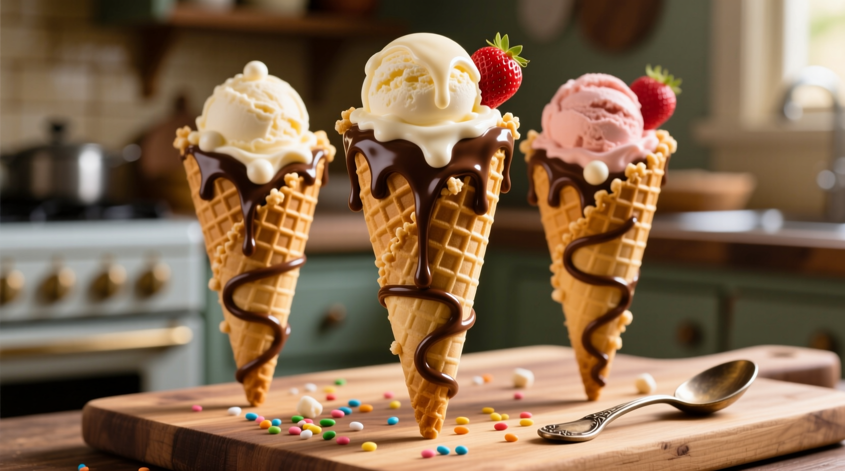 make ice cream cones out of rice krispies treats for in