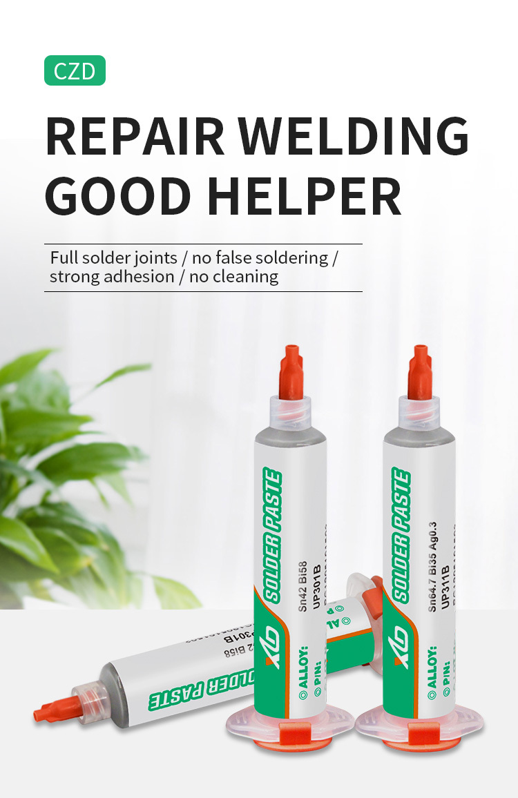 ALLECIN Sn42/Bi58 Lead-Free Solder Paste - 30g, 138℃ Low Temp, No-Clean Flux For SMD/BGA/PCB Repair