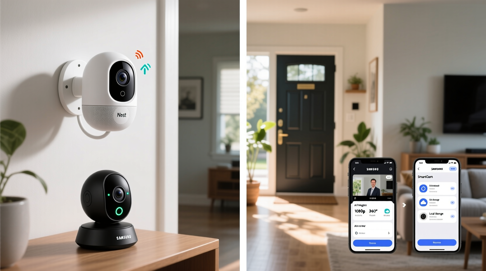 nest cam vs samsung smartcam which security camera is actually worth the money