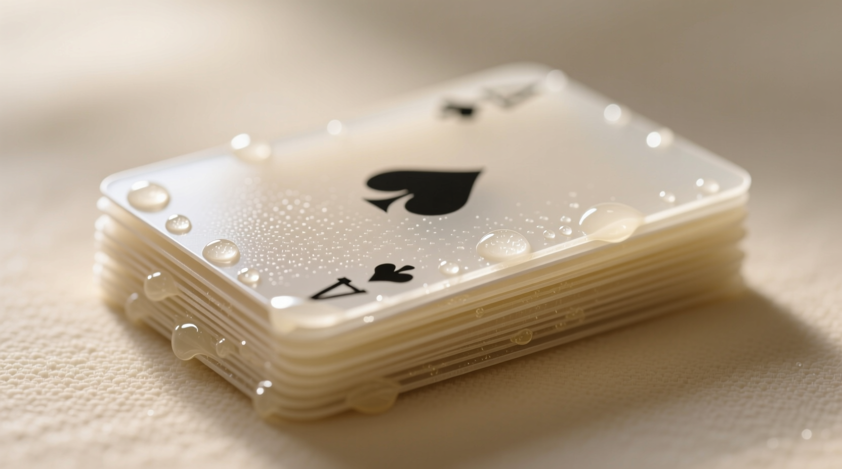 clean sticky playing cards with cornstarch