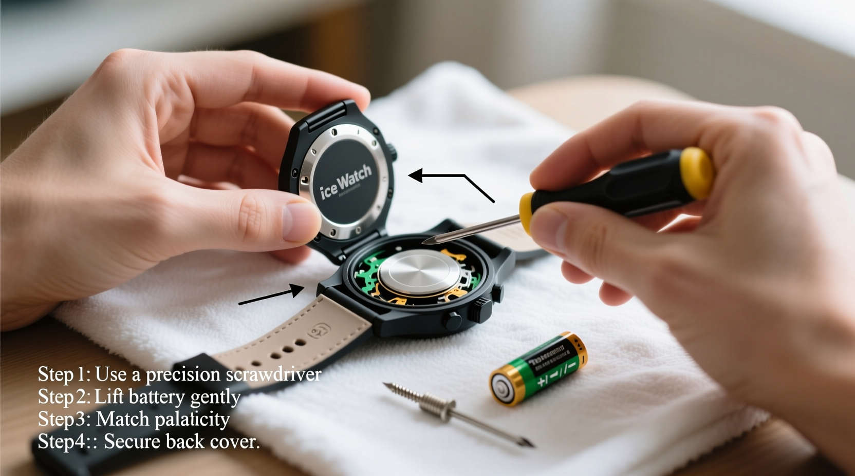 step by step guide how to safely change your ice watch battery at home