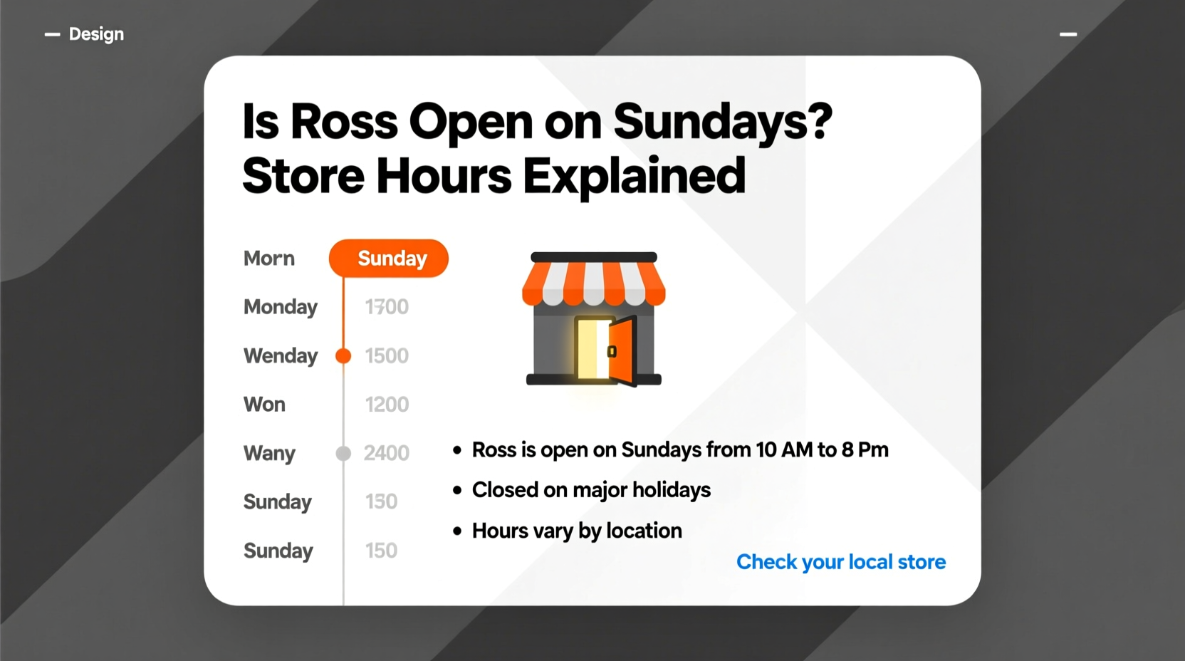 Is Ross Open on Sundays? Store Hours Explained