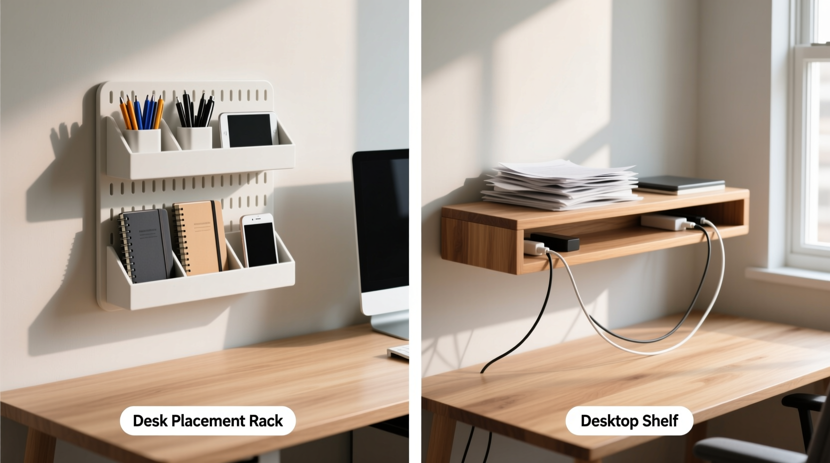 desk placement rack vs desktop shelf does it really declutter your workspace