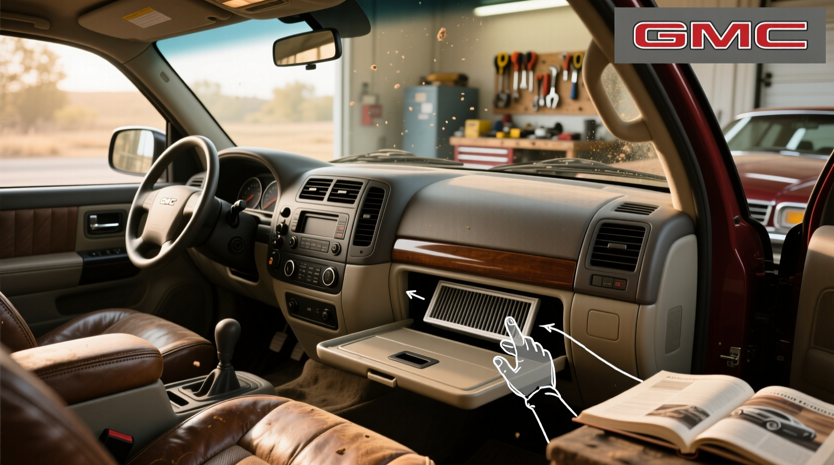 2004 gmc sierra cabin air filter location replacement guide