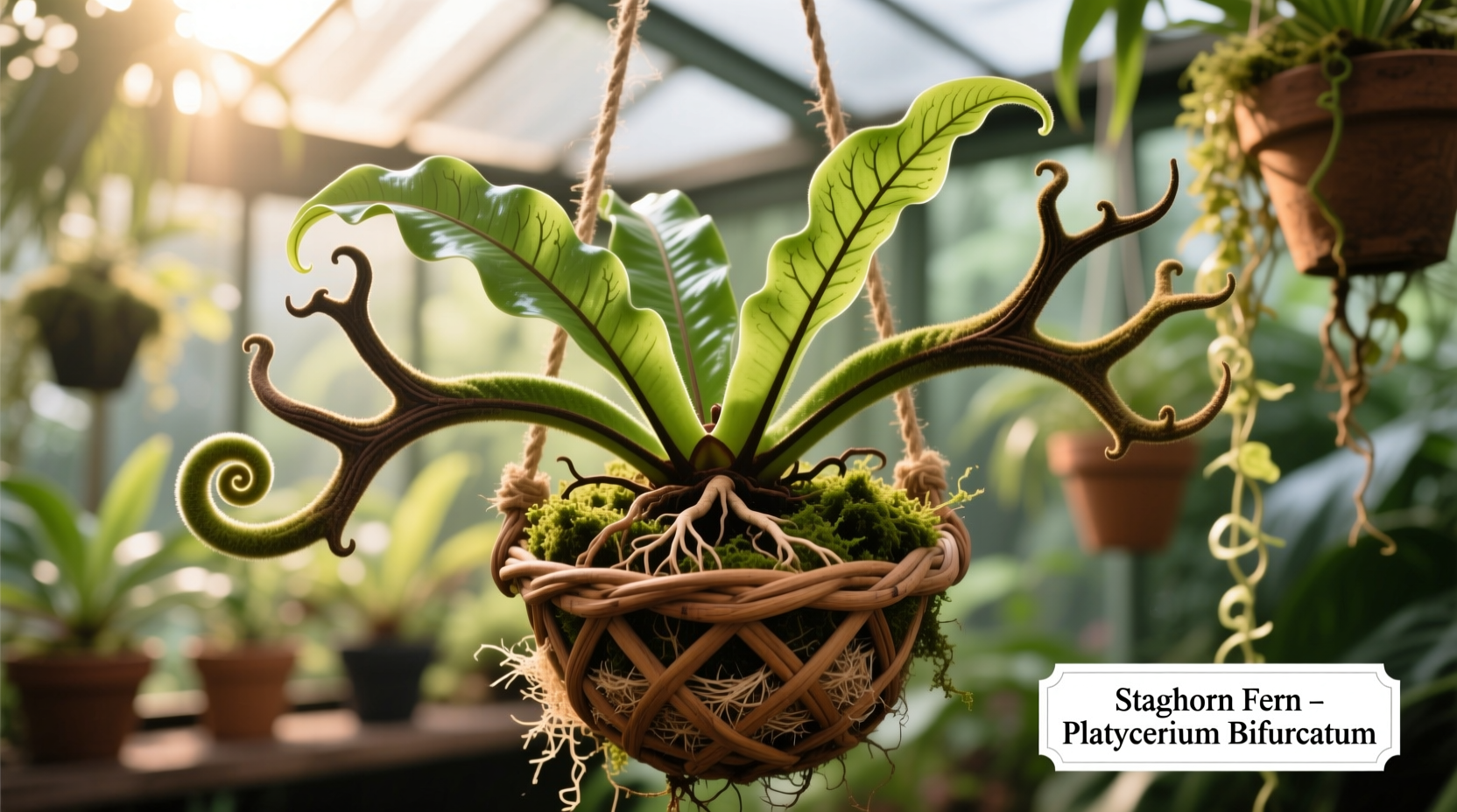 How to Mount a Staghorn Fern in a Basket
