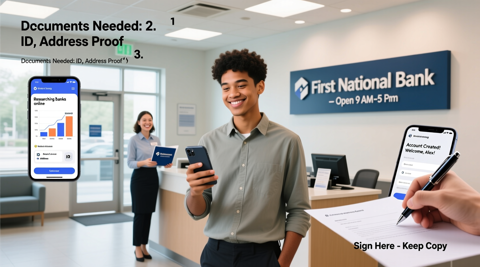 step by step guide to opening your first bank account with confidence