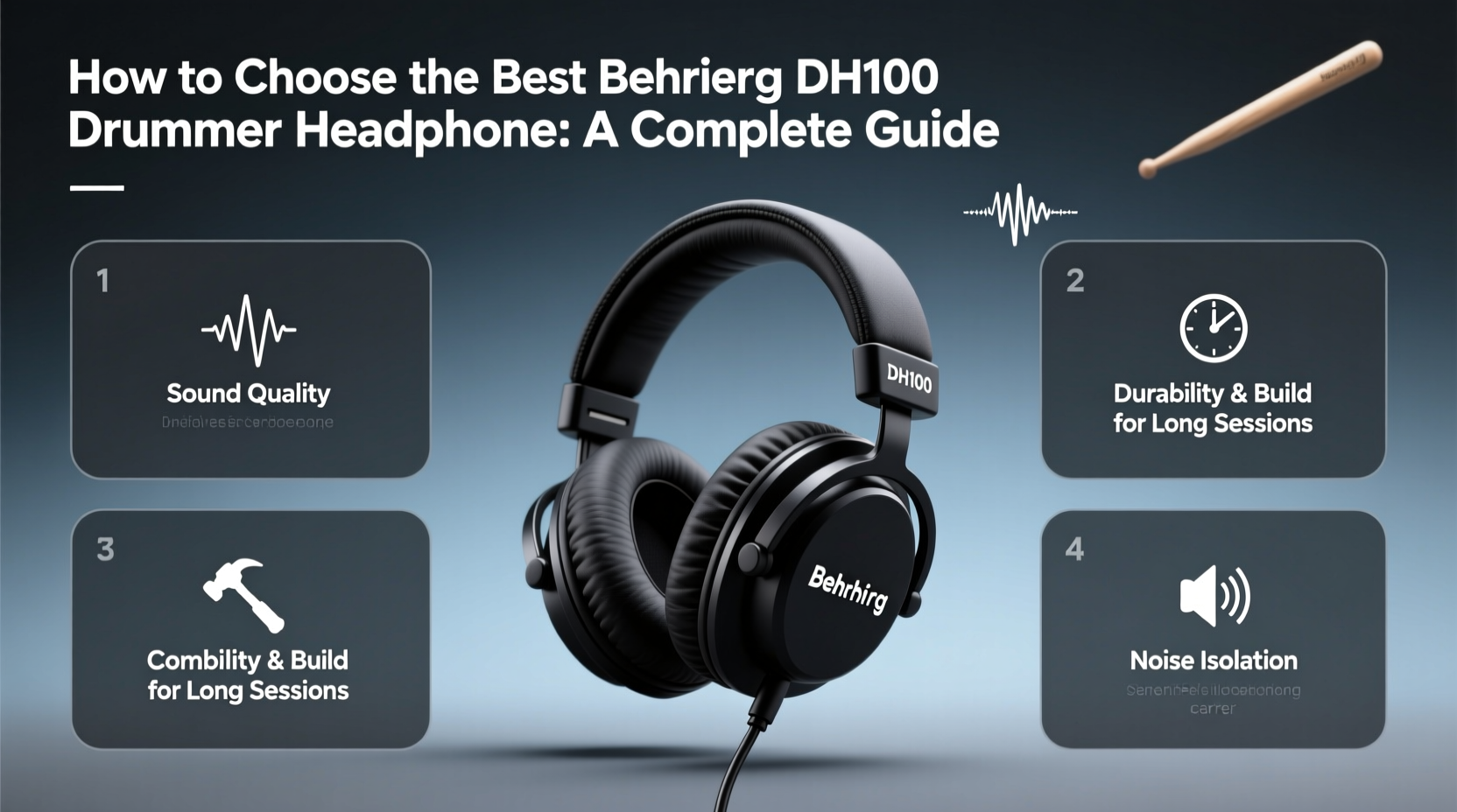 behringer dh100 drummer headphone