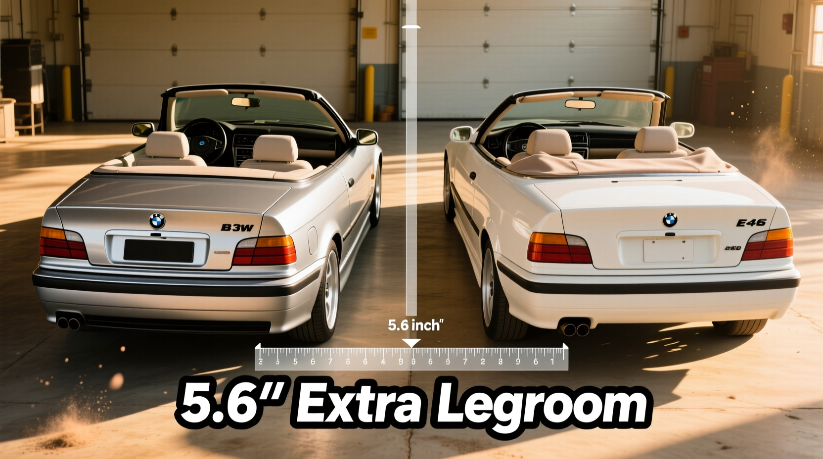 e36 vs e46 convertible rear seat